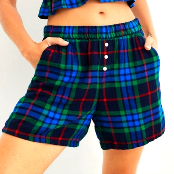Aerie Flannel Boxer Sleep Short - Picture 1 of 5